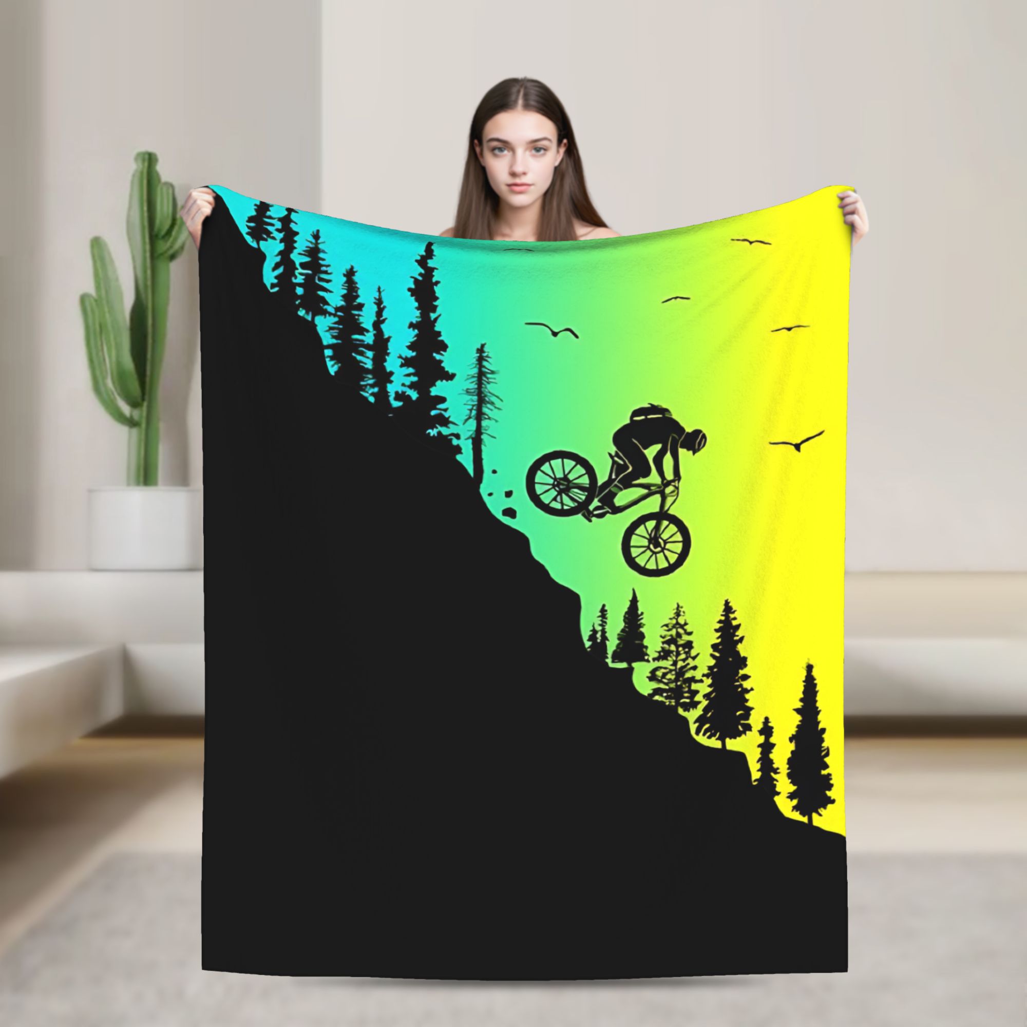 Mountain Biking Track - Супертеплое одеяло для велосипедистов, плед для